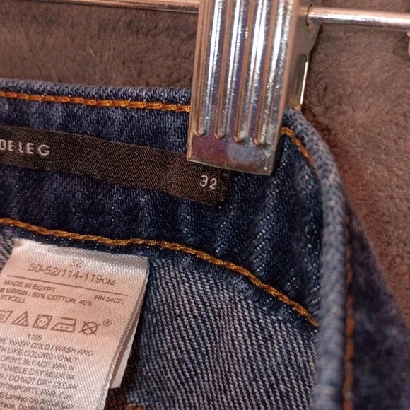 Banana Republic Jeans Womens Sz 32L Long Blue High Rise Wide Leg Zip‎ Pocket - Picture 6 of 8